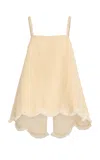 Posse Essie Fringed Linen Top In Neutral