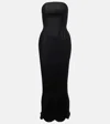 Posse Essie Strapless Linen Gown In Black