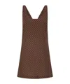 Posse Evie Polka-dot Tencel™ Lyocell Mini Dress In Brown