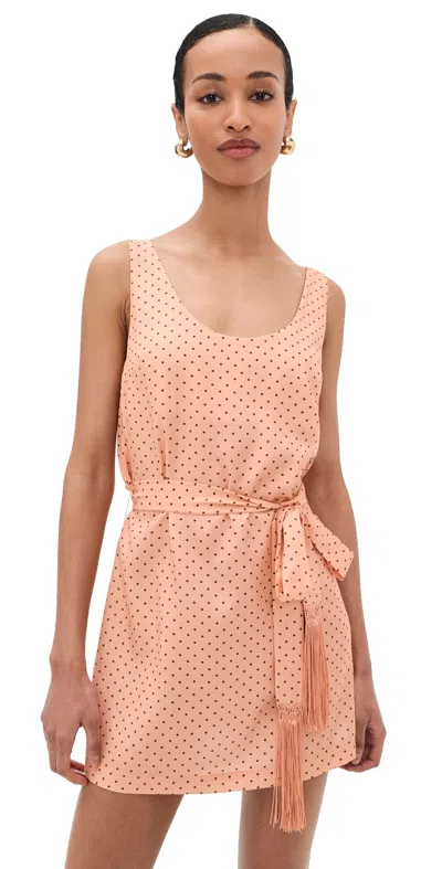 Posse Evie Mini Dress Tangerine Polka Dot In Multi