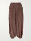 Posse Evie Polka-dot Tencel™ Lyocell Tapered Pants In Multi