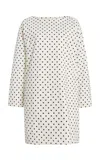Posse Exclusive Bea Polka-dot Cotton Mini Dress In White