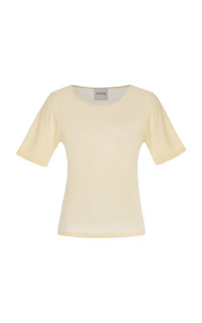 Posse Exclusive Cooper Knit Top In Yellow