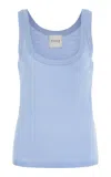 Posse Exclusive Finley Wool Top In Blue