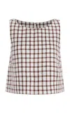 Posse Exclusive Joy Linen Crop Top In Multi