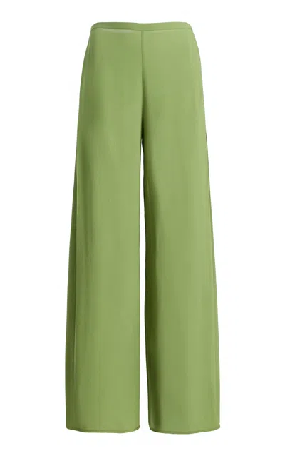 Posse Exclusive La Isla Jane Crepe Pants In Green