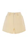 Posse Exclusive Mason Denim Shorts In Yellow