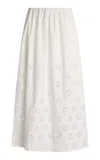 Posse Exclusive Riviera Cecilia Cotton Maxi Skirt In White