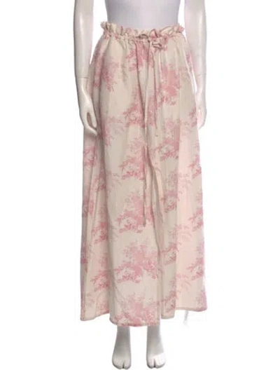 Pre-owned Posse Floral Print Long Skirt In Multi