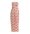 Posse Rosalie Strapless Floral Linen Maxi Dress