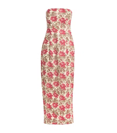 POSSE FLORAL PRINT ROSALIE MIDI DRESS