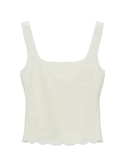 Posse 플로럴 디자인 탑 In Gray