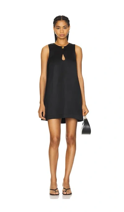 Posse Gigi Sleeveless A-line Mini Dress In 黑色