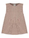 Posse Gingham Buttoned-front Top In Brown