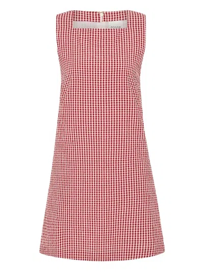 Posse Gingham Check Dress In Red