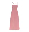 Posse Lori Tie-back Cotton Maxi Dress In Pink