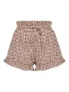 Posse Callie Drawstring Short In Multi In Brown