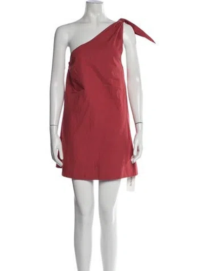 Pre-owned Posse Halterneck Mini Dress In Red