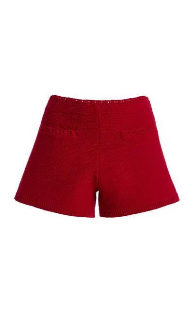Posse Harlan Knit Mni Shorts In Red