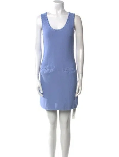 Pre-owned Posse Harlan Mini Dress In Blue