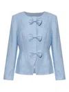 Posse Harper Linen Jacket In Blue