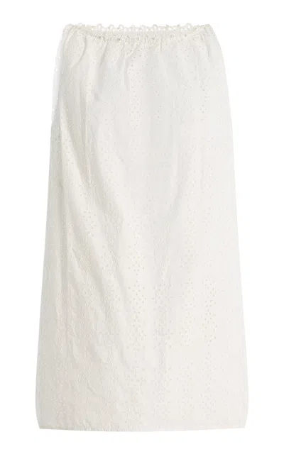 Posse Harriet Cotton Mini Dress In Neutral