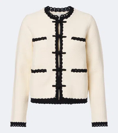 Posse Hattie Crochet-trimmed Jacket In Neutral