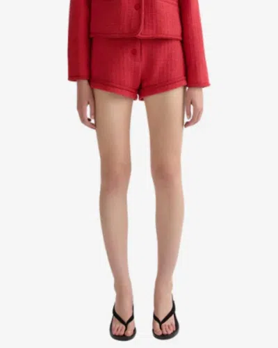 Posse Jacqueline Shorts In Scarlet In Red