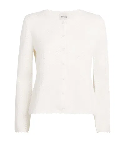 Posse Knitted Helena Cardigan In White