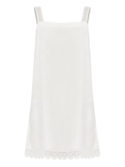 Posse Lace-detailing Mini Dress In White