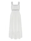 Posse Lace-insert Midi Dress In White