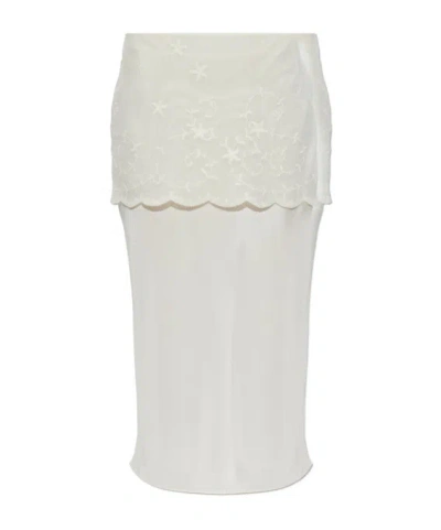 Posse Lace Midi Skirt In Multi