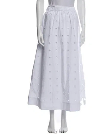 Pre-owned Posse Lace Pattern Midi Length Skirt In Multi