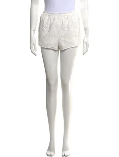 Pre-owned Posse Lace Pattern Mini Shorts In Neutrals