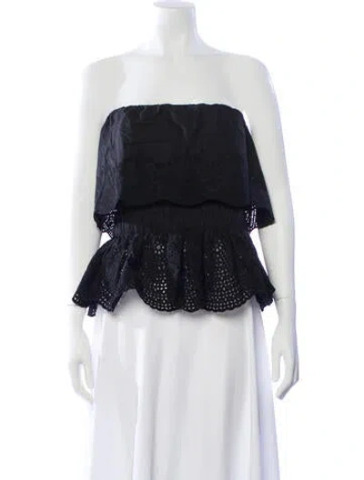 Pre-owned Posse Lace Pattern Strapless Top