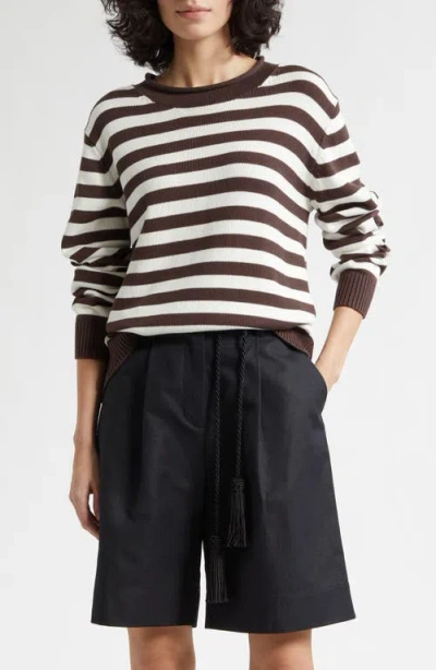 Posse Lara Striped Cotton Sweater In Multi