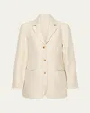 Posse Leon Single-breasted Pinstripe Linen Blazer