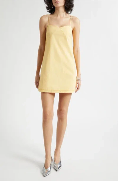 Posse Lindie Cotton Mini Sundress In Yellow