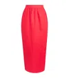 Posse Linen Bonnie Pencil Skirt In Red
