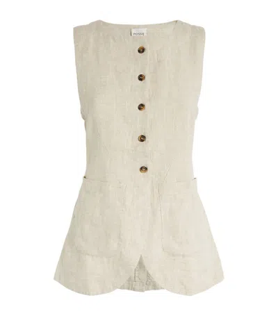 POSSE LINEN BUTTON-UP EMMA VEST