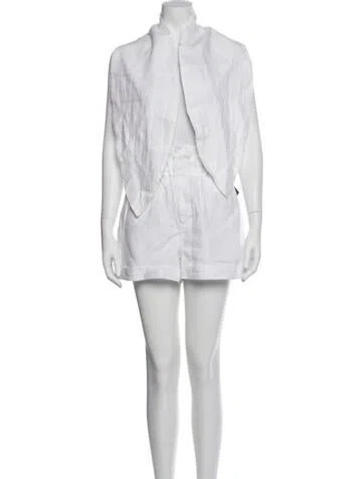 Pre-owned Posse Linen Cutout Accent Set W/ Tags In White