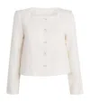 Posse Emma Cropped Linen Jacket In White