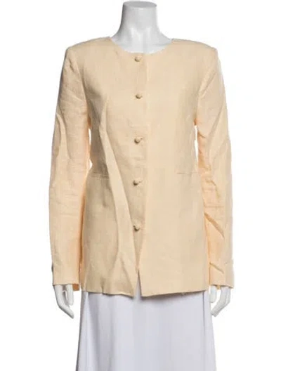 Pre-owned Posse Linen Jacket In Neutrals