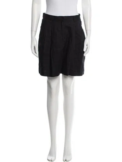Pre-owned Posse Linen Knee-length Shorts In Black