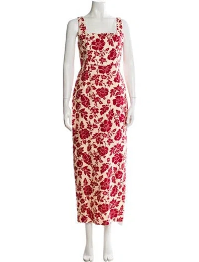 Pre-owned Posse Linen Long Dress In Neutral