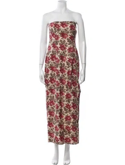 Pre-owned Posse Linen Long Dress W/ Tags In Multi