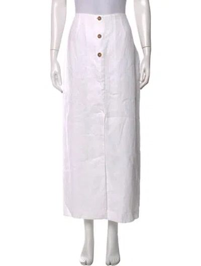 Pre-owned Posse Linen Long Skirt In Neutrals