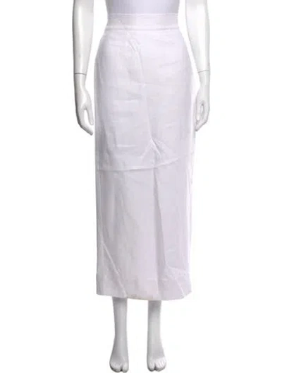 Pre-owned Posse Linen Long Skirt In Neutrals