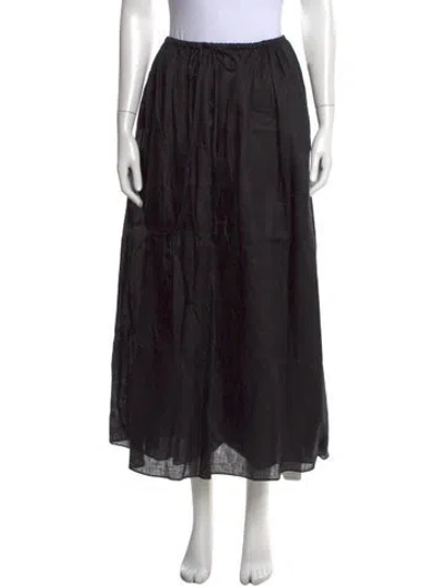 Pre-owned Posse Linen Long Skirt W/ Tags In Black