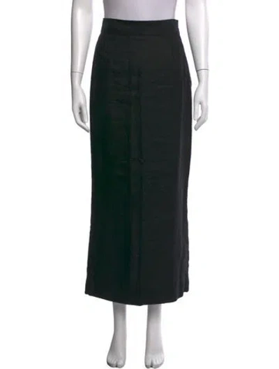 Pre-owned Posse Linen Long Skirt W/ Tags In Black